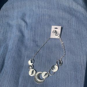 NWT Silver, White Necklace Set